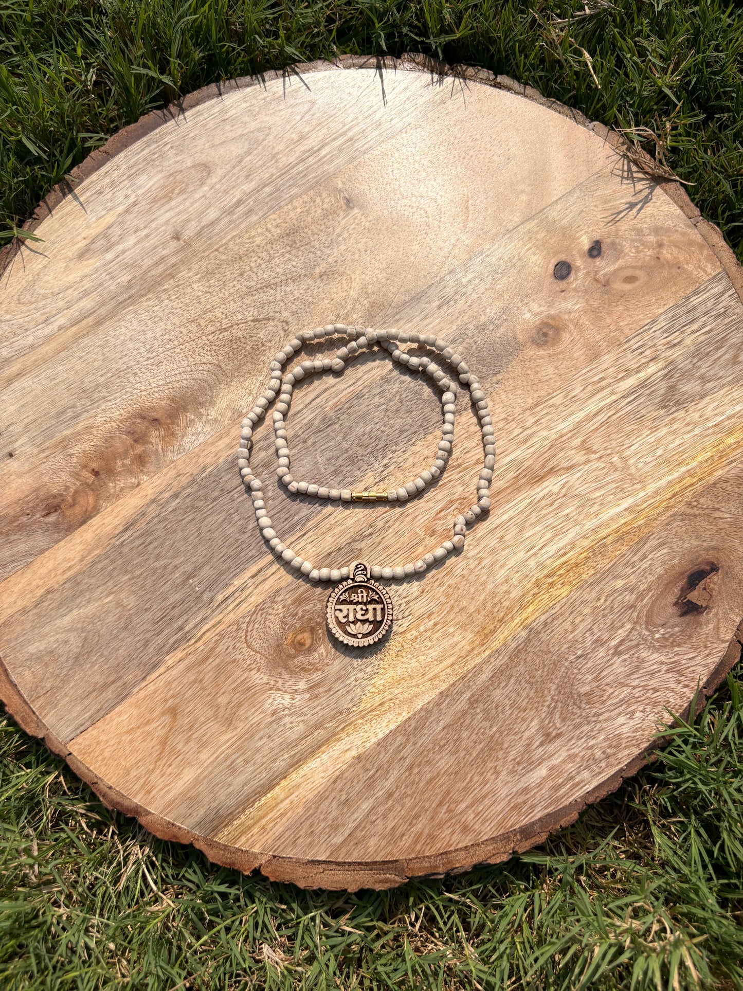 1 Round Pure Tulsi se nirmit mala & pure Tulsi se nirmit Shree Radha naam locket
