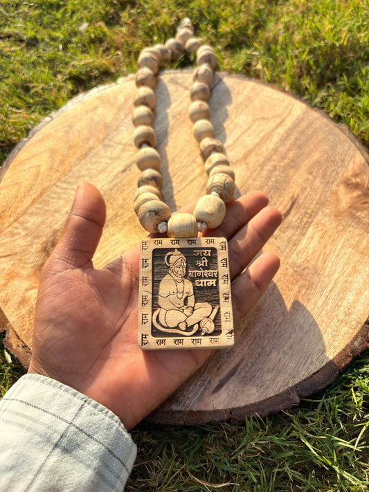 Pure Tulsi se nirmit big size mala & pure Tulsi se nirmit Hanuman ji ka locket