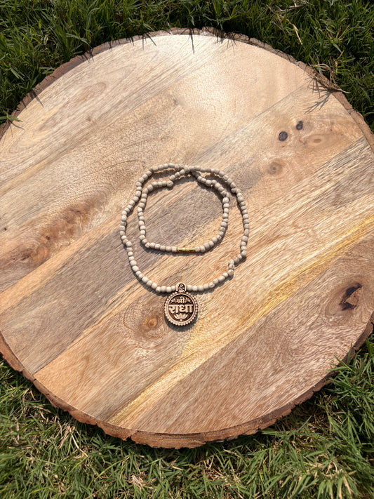 1 Round Pure Tulsi se nirmit mala & pure Tulsi se nirmit Shree Radha naam locket