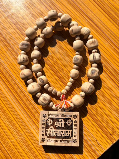 Big size Pure tulsi mala & Big size Shree Sitaram bhaktmal locket