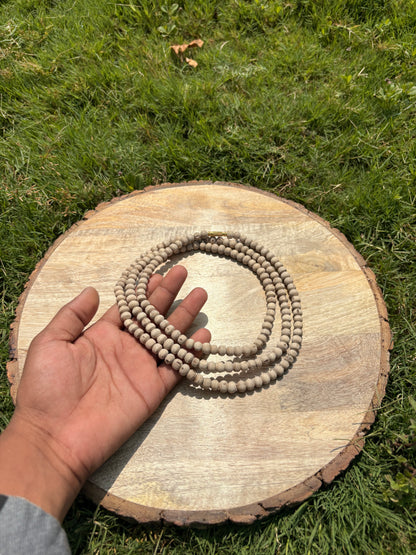 3 Round Pure Tulsi se nirmit mala 6 , 7 mm