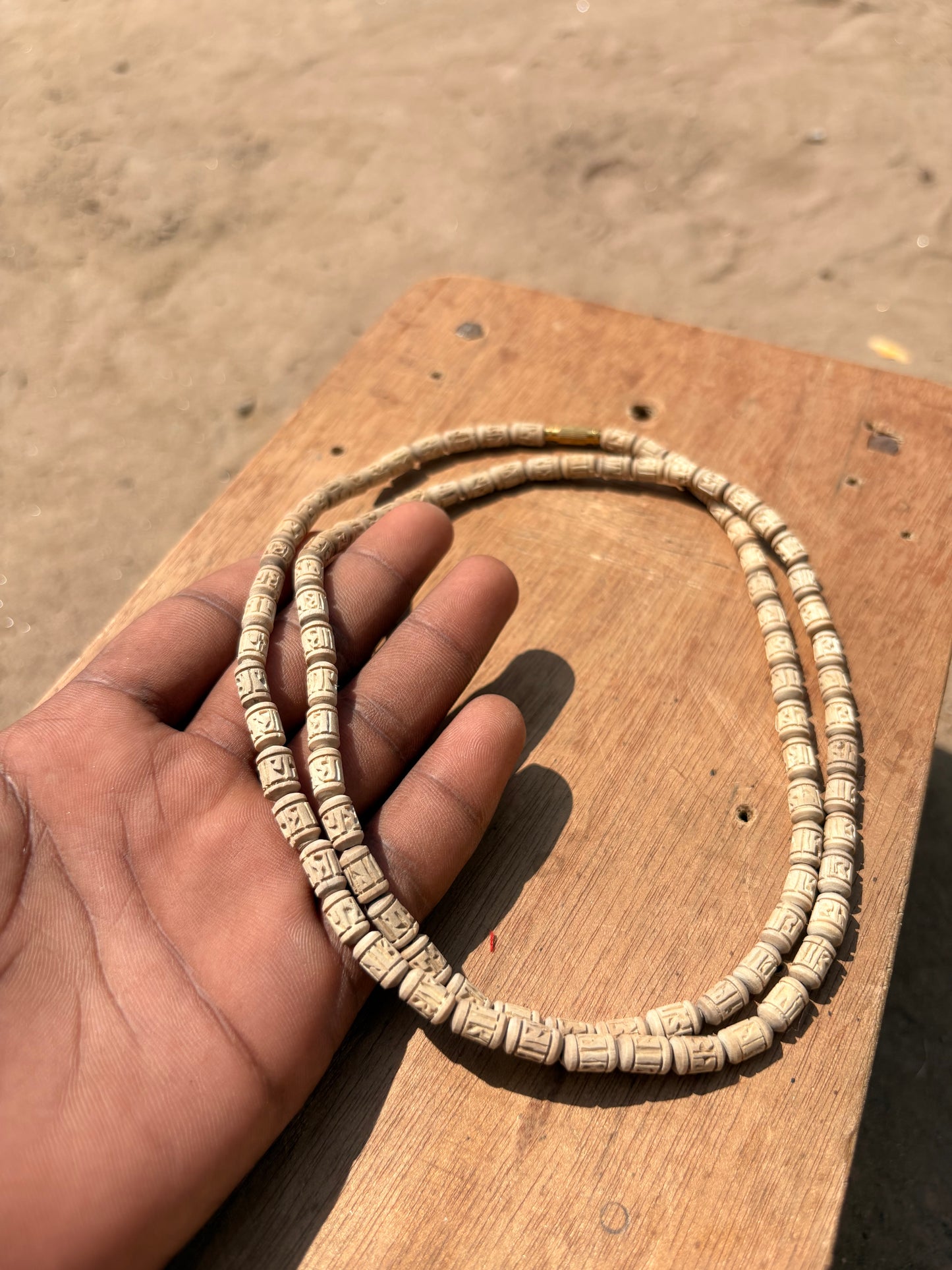 2 Round Handcrafted Radha name mala
