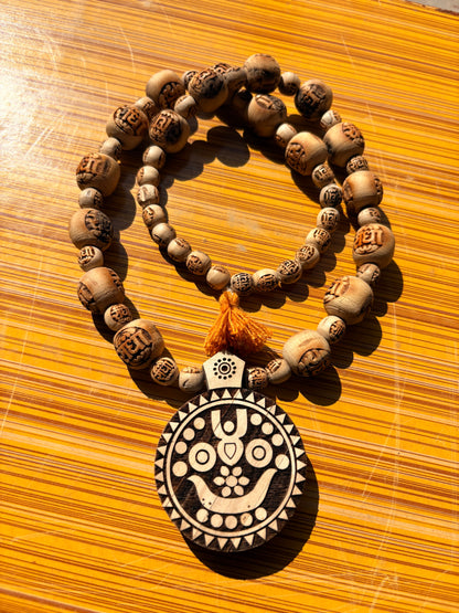 Big size Pure tulsi mala & Radha name & pure tulsi Jagannath ji ka locket