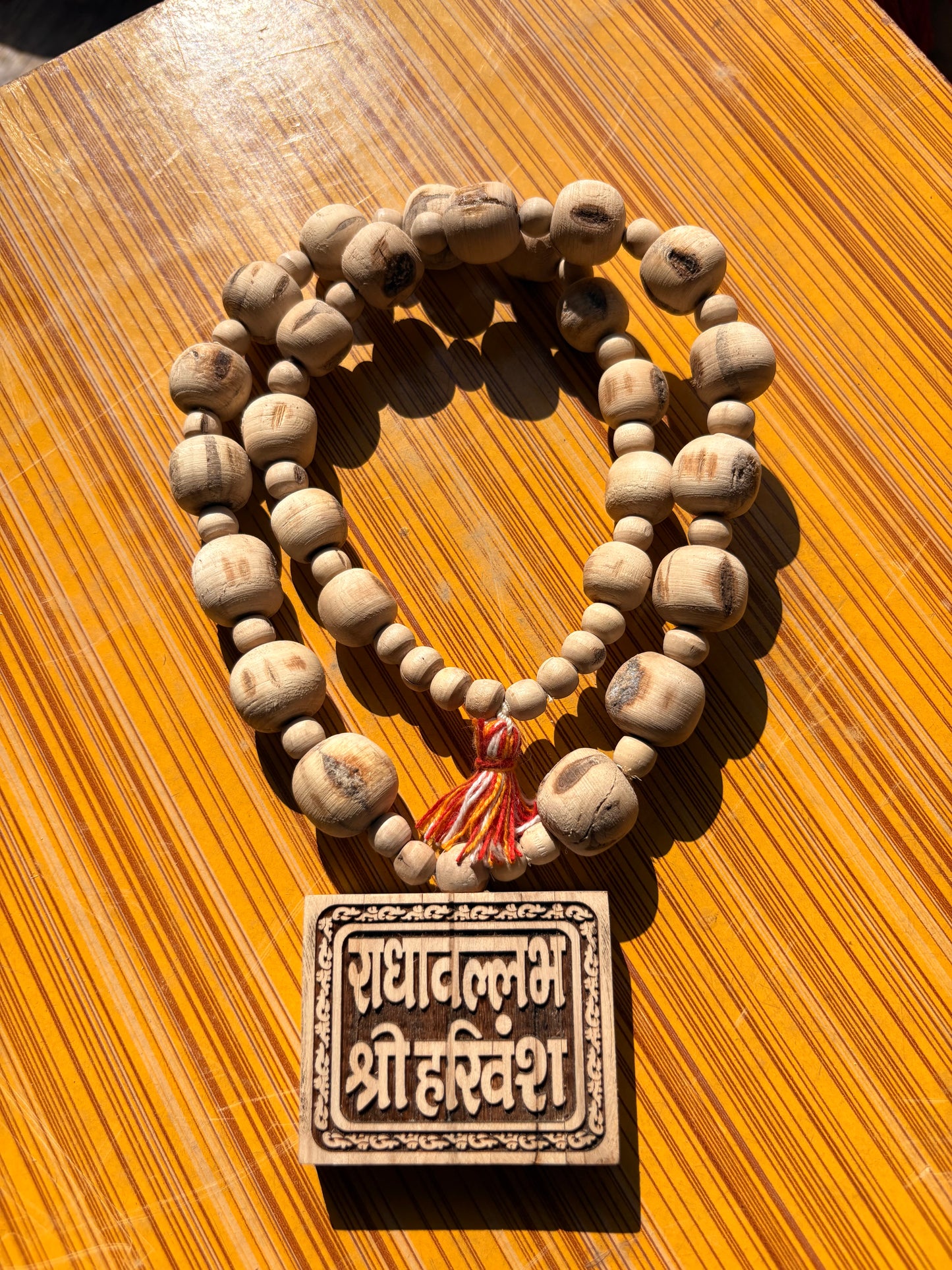 Big Size Pure Tulsi mala & Big size Radhavallabh Shree Harivansh naam locket