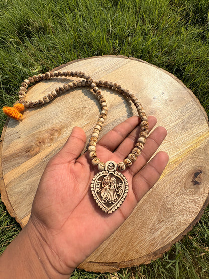 1 Round Pure Tulsi mala radha naam & Pure Tulsi se nirmit Radhakrishn locket