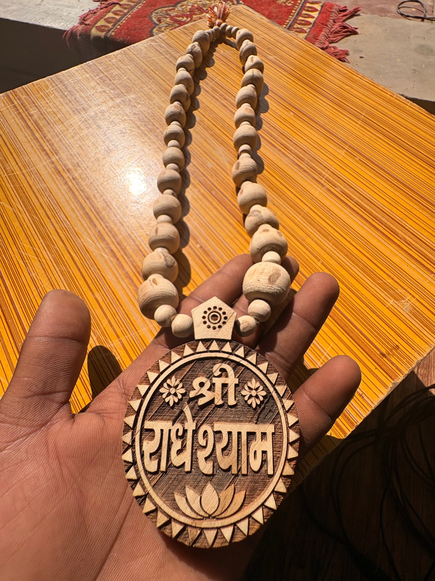 Big size pure tulsi mala & Big size pure Tulsi locket Shree Radheshyam